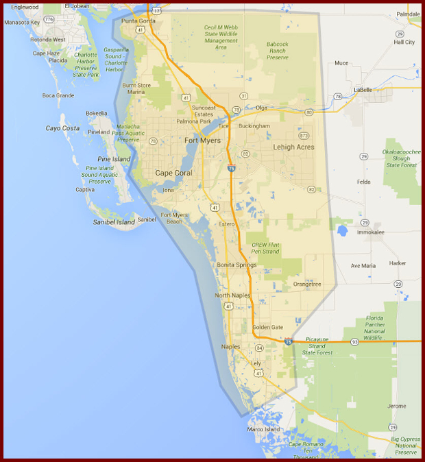 Dalco Plumbing - SW Florida Service Area Map